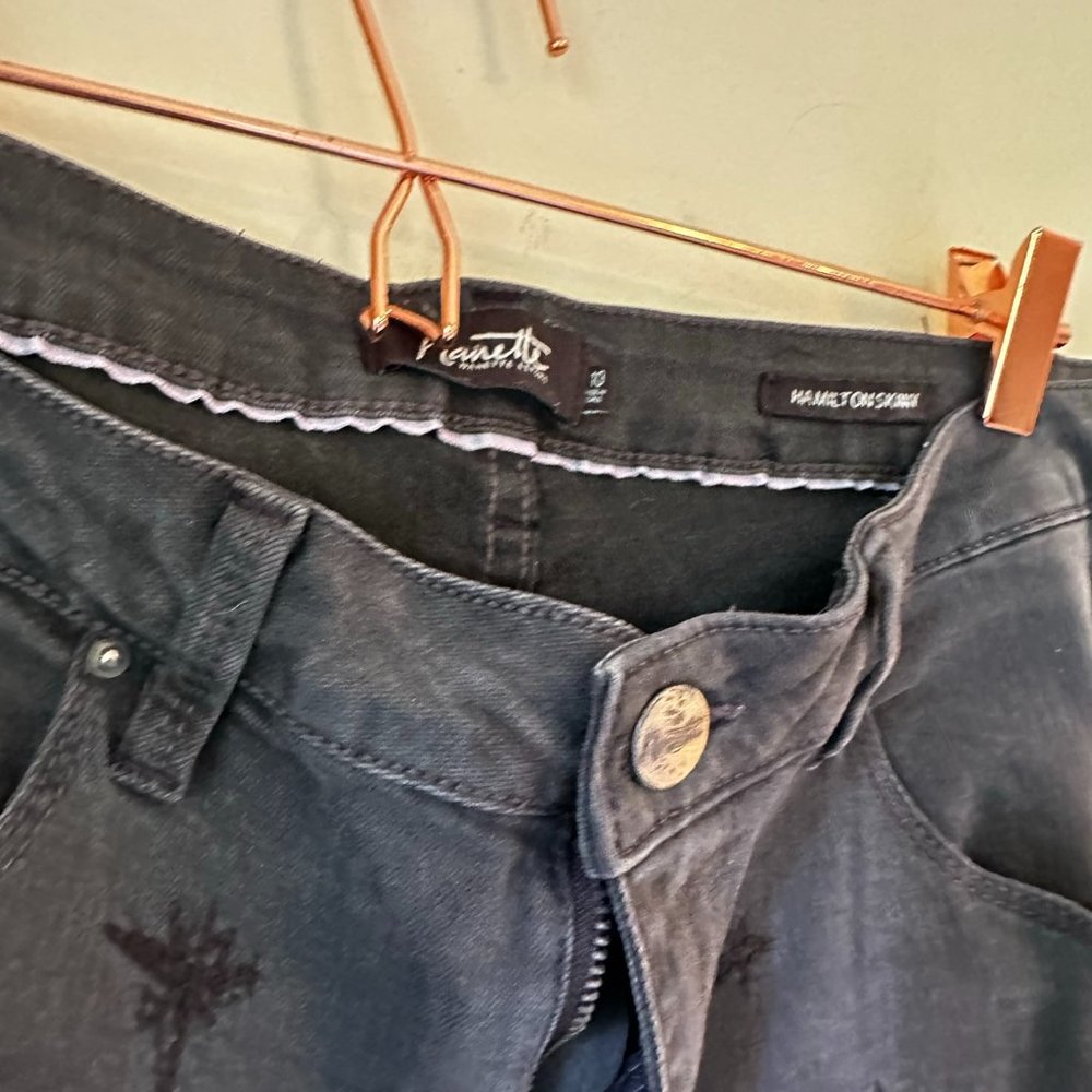 Star Patch Black Gray Jeans - Picture 6 of 8